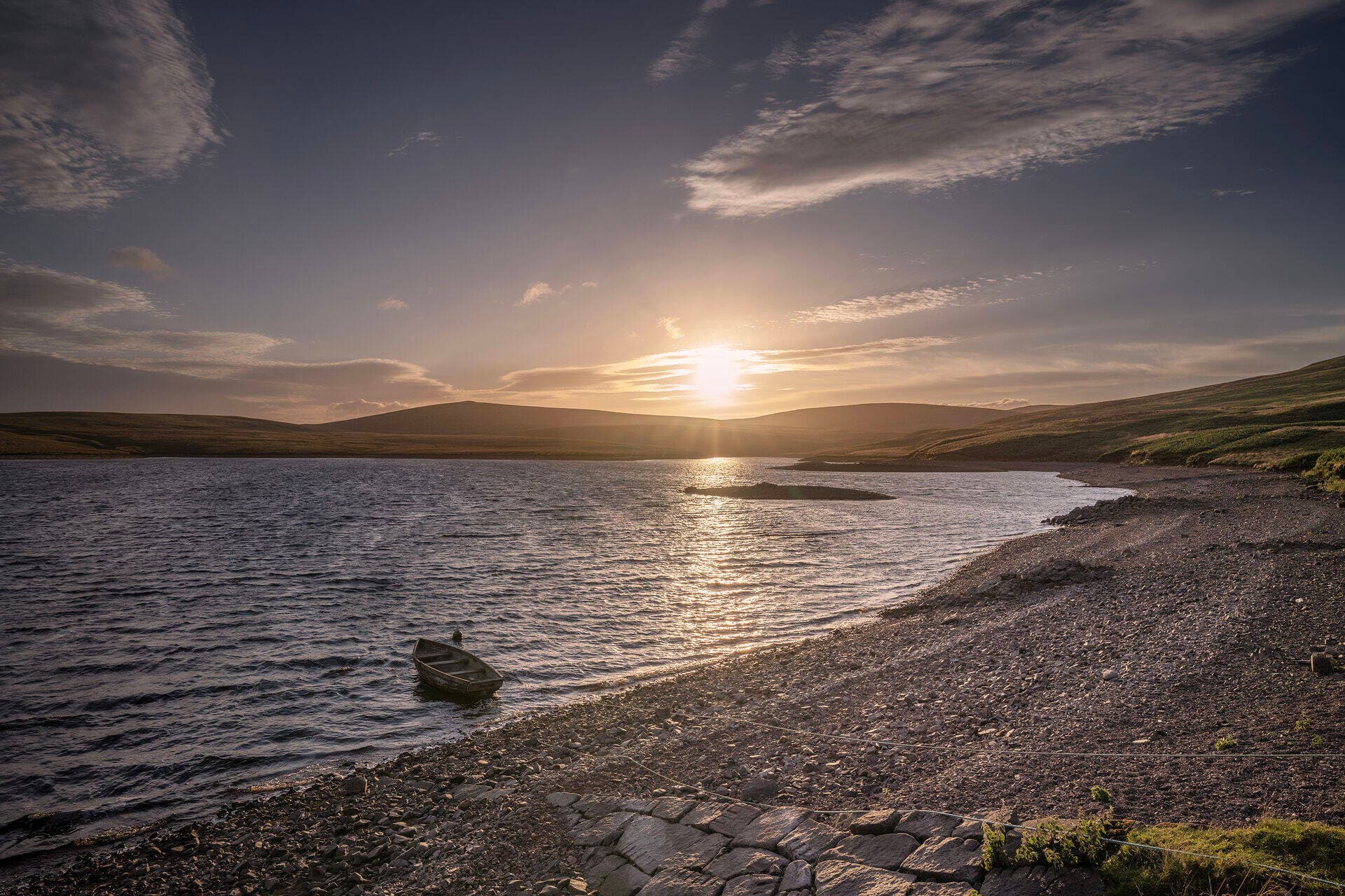 Westwater Reservoir in the hills near West Linton and Carlops